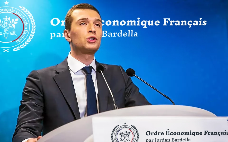 OÉF: Ordre Économique Français par Jordan Bardella on tribune